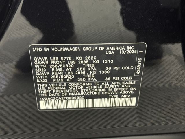 2026 Volkswagen Atlas Cross Sport 2.0T SEL R-Line Black