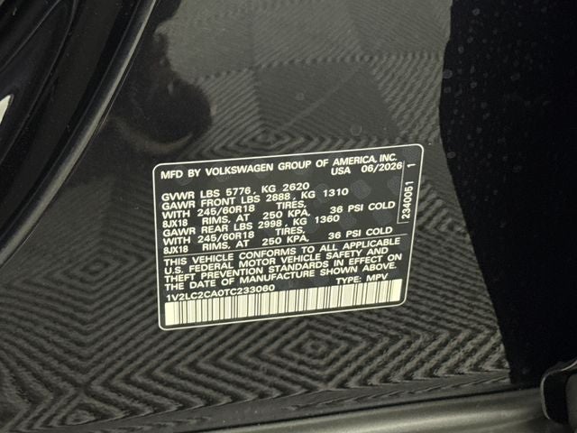 2026 Volkswagen Atlas Cross Sport 2.0T SE