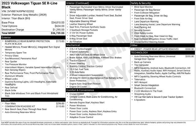 2023 Volkswagen Tiguan SE R-Line Black