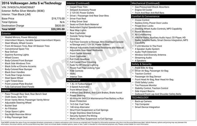 2016 Volkswagen Jetta 1.4T S