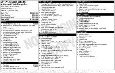 2015 Volkswagen Jetta 1.8T SE w/Connectivity/Navigation