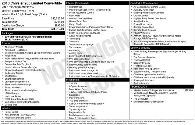 2013 Chrysler 200 Limited