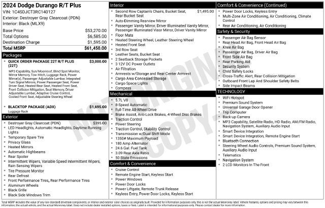 2024 Dodge Durango R/T Plus