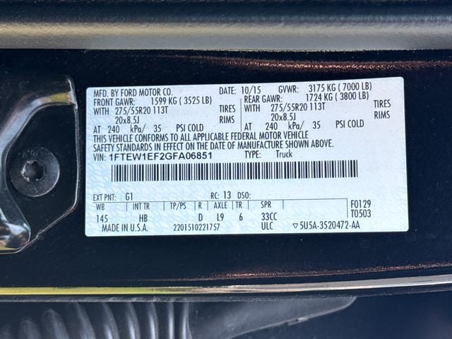 2016 Ford F-150 Lariat