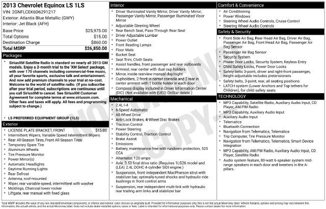 2013 Chevrolet Equinox LS