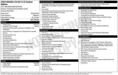 2023 Mazda Mazda CX-30 2.5 S Carbon Edition