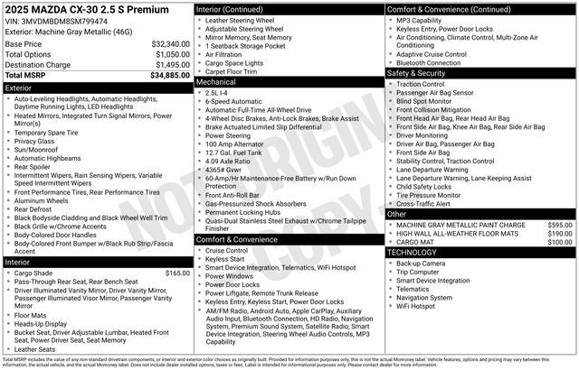 2025 Mazda Mazda CX-30 2.5 S Premium Package