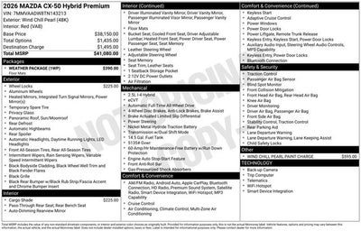 2026 Mazda Mazda CX-50 Hybrid Premium
