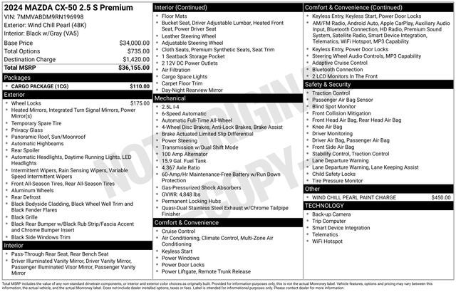 2024 Mazda Mazda CX-50 2.5 S Premium Package