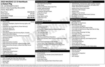 2023 Mazda Mazda3 2.5 S Select Package