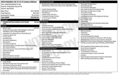 2023 Mazda Mazda CX-5 2.5 S Carbon Edition