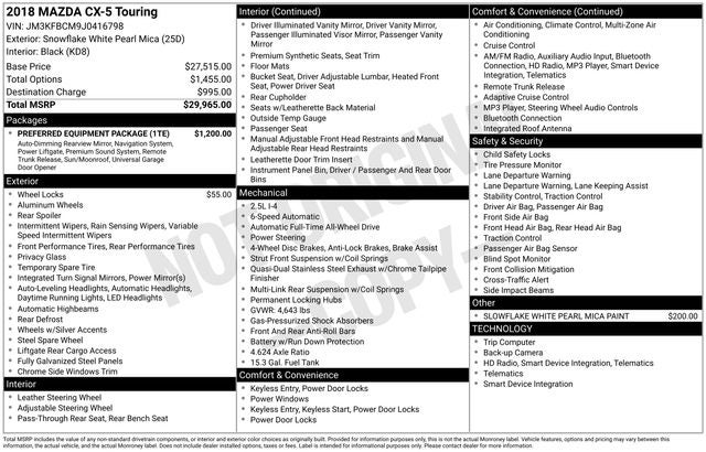 2018 Mazda Mazda CX-5 Touring