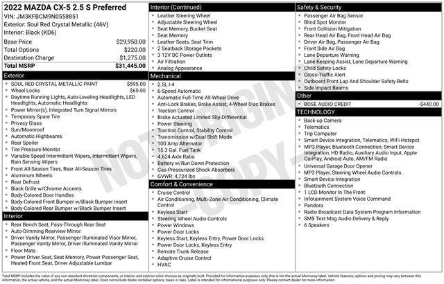 2022 Mazda Mazda CX-5 2.5 S Preferred Package