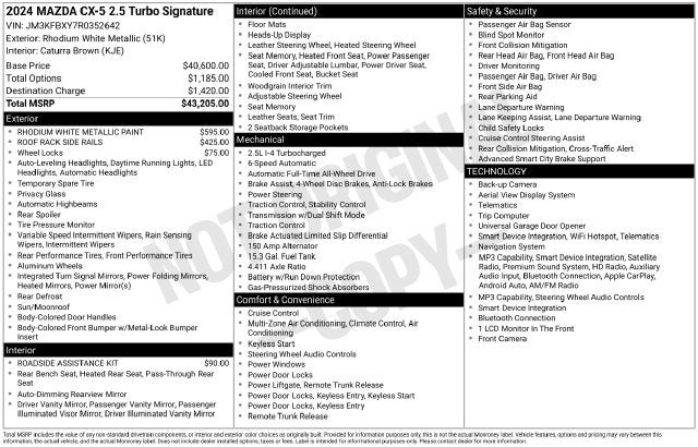 2024 Mazda Mazda CX-5 2.5 Turbo Signature