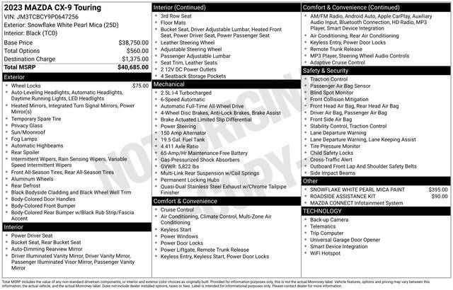 2023 Mazda Mazda CX-9 Touring
