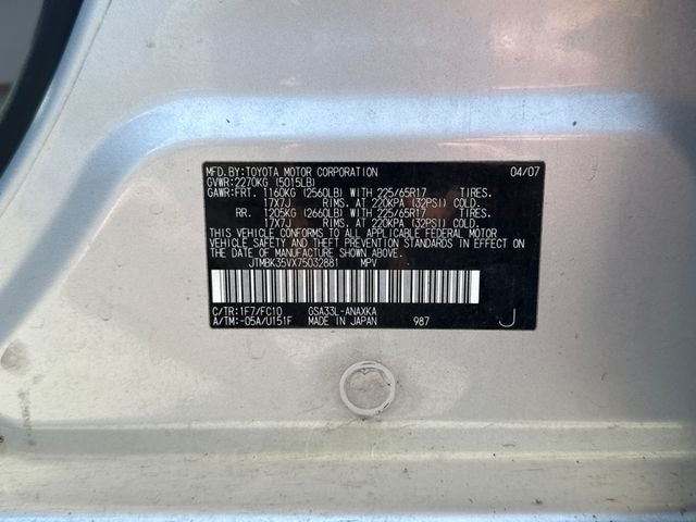2007 Toyota RAV4 Base