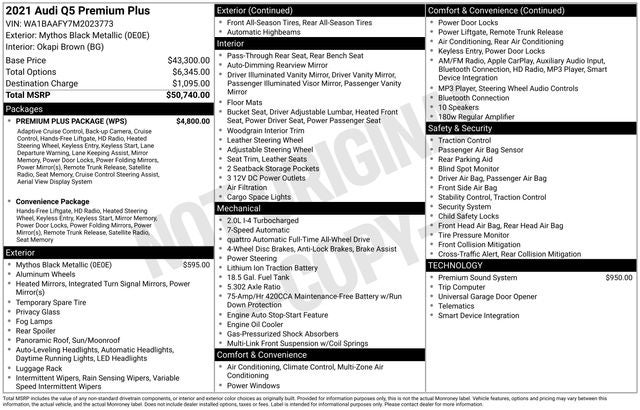 2021 Audi Q5 45 Premium Plus quattro