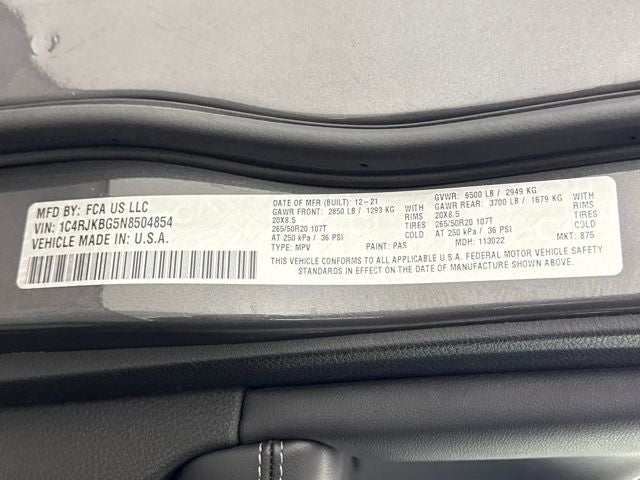 2022 Jeep Grand Cherokee L Limited