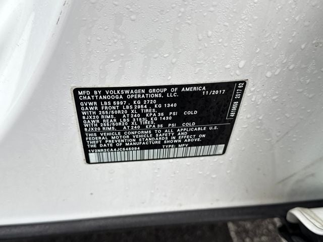 2018 Volkswagen Atlas SEL Premium 4Motion