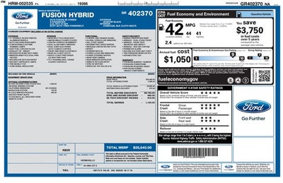 2016 Ford Fusion Hybrid SE