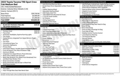 2023 Toyota Tacoma TRD Sport V6