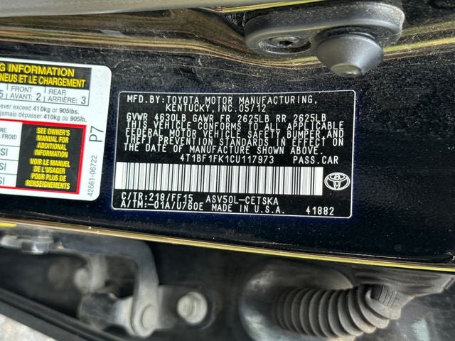 2012 Toyota Camry SE