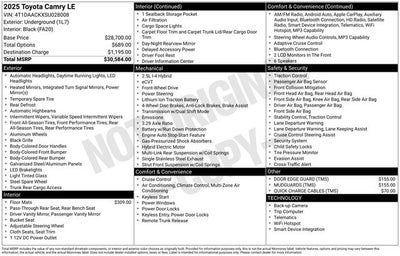 2025 Toyota Camry LE