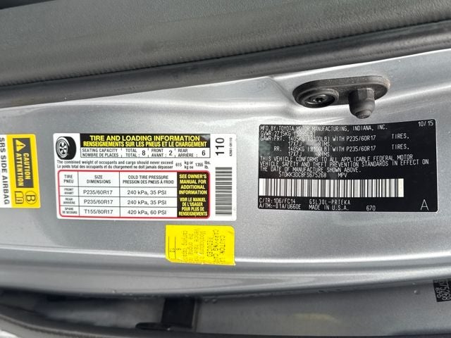 2015 Toyota Sienna LE 8 Passenger