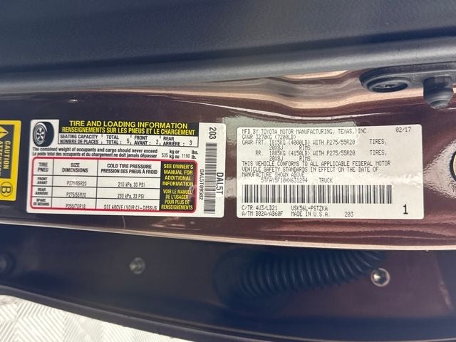 2017 Toyota Tundra 1794 5.7L V8