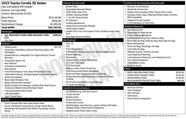 2023 Toyota Corolla SE