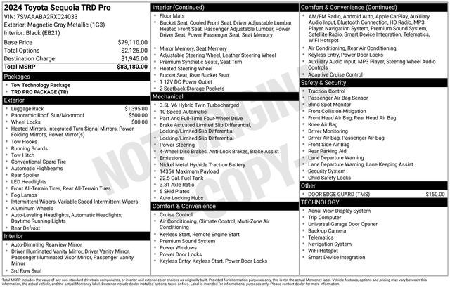 2024 Toyota Sequoia TRD Pro