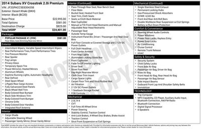 2014 Subaru XV Crosstrek 2.0i Premium
