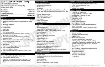 2020 Mazda Mazda CX-5 Grand Touring