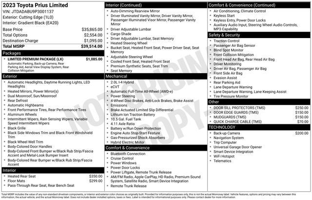 2023 Toyota Prius Limited