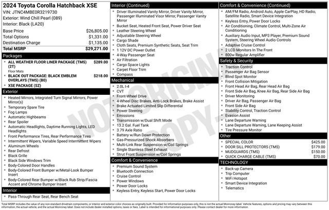 2024 Toyota Corolla Hatchback XSE
