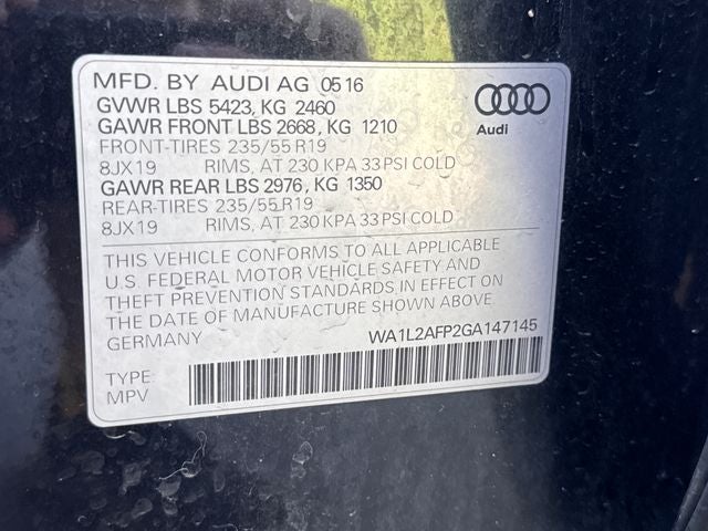 2016 Audi Q5 2.0T Premium Plus quattro