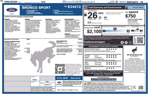 2024 Ford Bronco Sport Big Bend