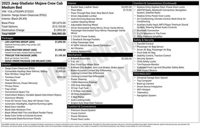 2023 Jeep Gladiator Mojave