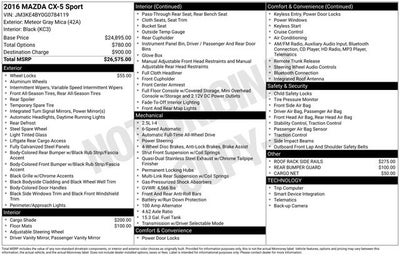 2016 Mazda Mazda CX-5 Sport