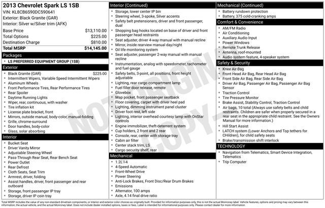 2013 Chevrolet Spark LS