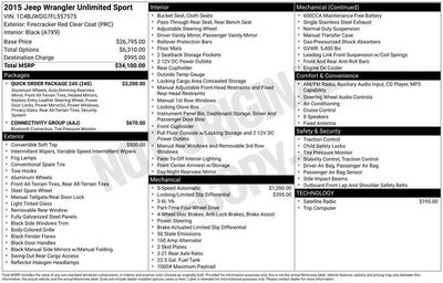 2015 Jeep Wrangler Unlimited Sport