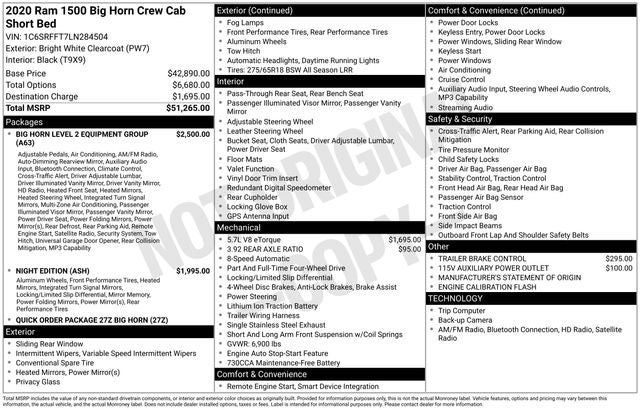2020 RAM 1500 Big Horn/Lone Star