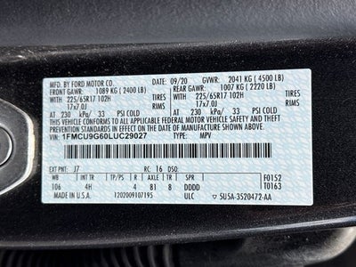 2020 Ford Escape SE