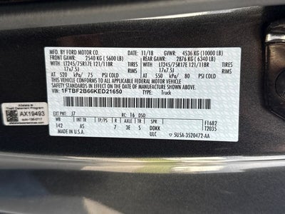 2019 Ford F-250SD XL 8 ft