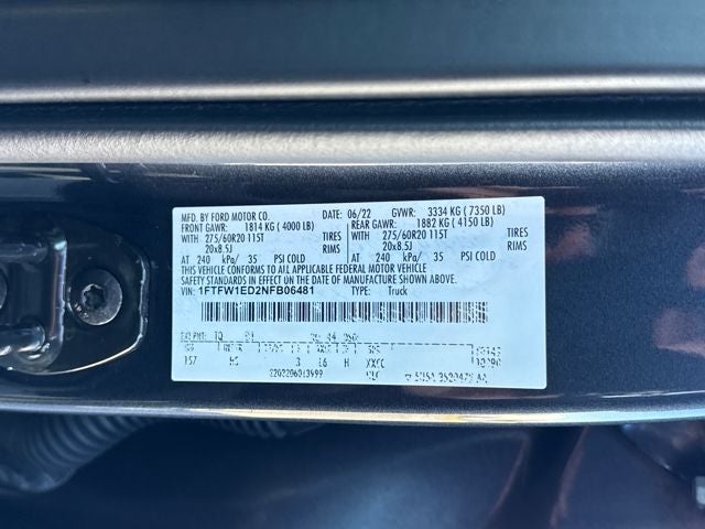 2022 Ford F-150 Lariat