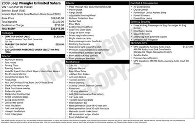 2009 Jeep Wrangler Unlimited Sahara