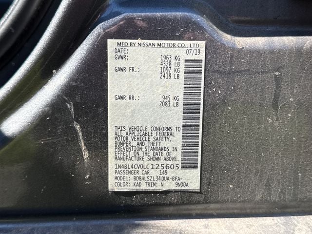 2020 Nissan Altima 2.5 SR