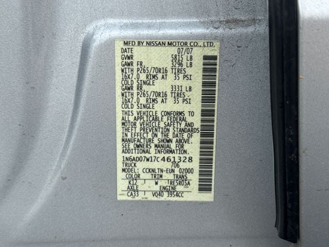 2007 Nissan Frontier SE I4