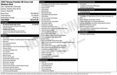 2007 Nissan Frontier SE I4