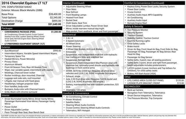 2016 Chevrolet Equinox LT